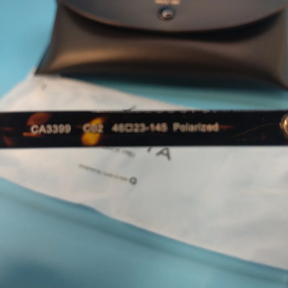 Carfia CA3399 Polarized Sunglasses Tortoise Gold Double Bridge Round Mens Womens